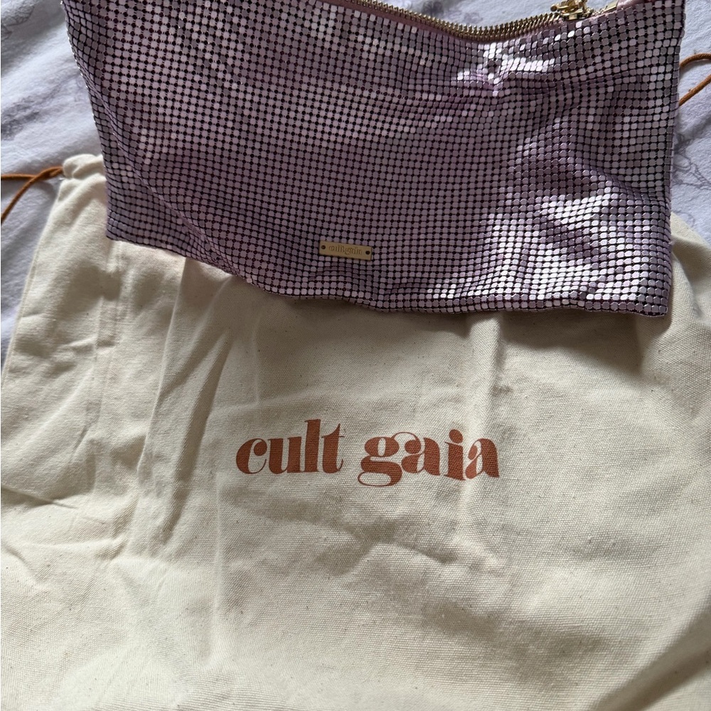 Cult Gaia Lavender Mesh Clutch